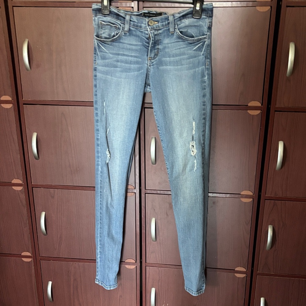 Flying Monkey Distressed Blue Skinny Jeans
